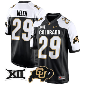 Personalized CB Big 12 XII Patch Game Jersey V2 - Alternate / Micah Welch Stitched