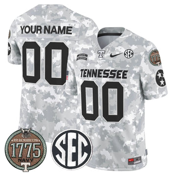 Personalized TV 2026 Salute to Service Establishment Year Patch Vapor Limited Custom Jersey - Navy Stitched