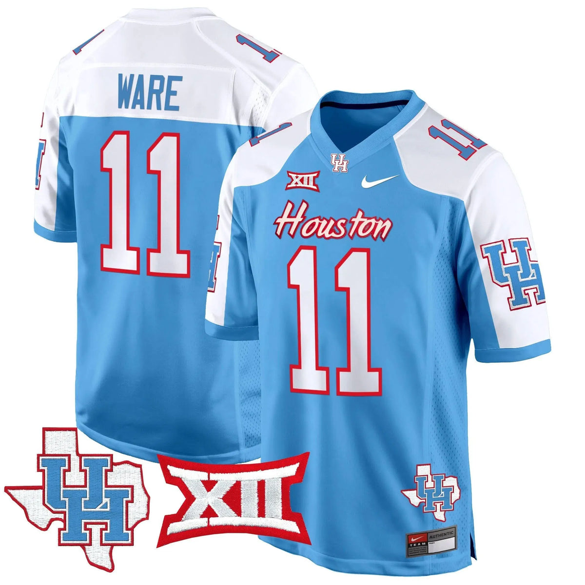 Personalized HOU 2026 Game Jersey - Blue Alternate / Andre Ware Stitched