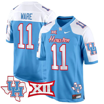 Personalized HOU 2026 Game Jersey - Blue Alternate / Andre Ware Stitched