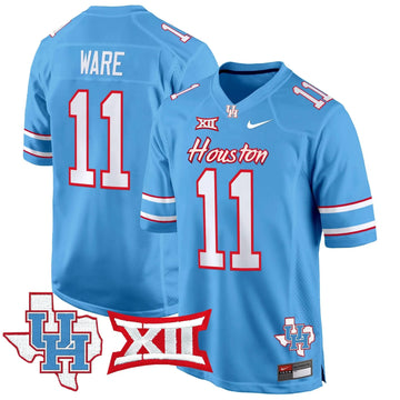 Personalized HOU 2026 Game Jersey - Blue / Andre Ware Stitched