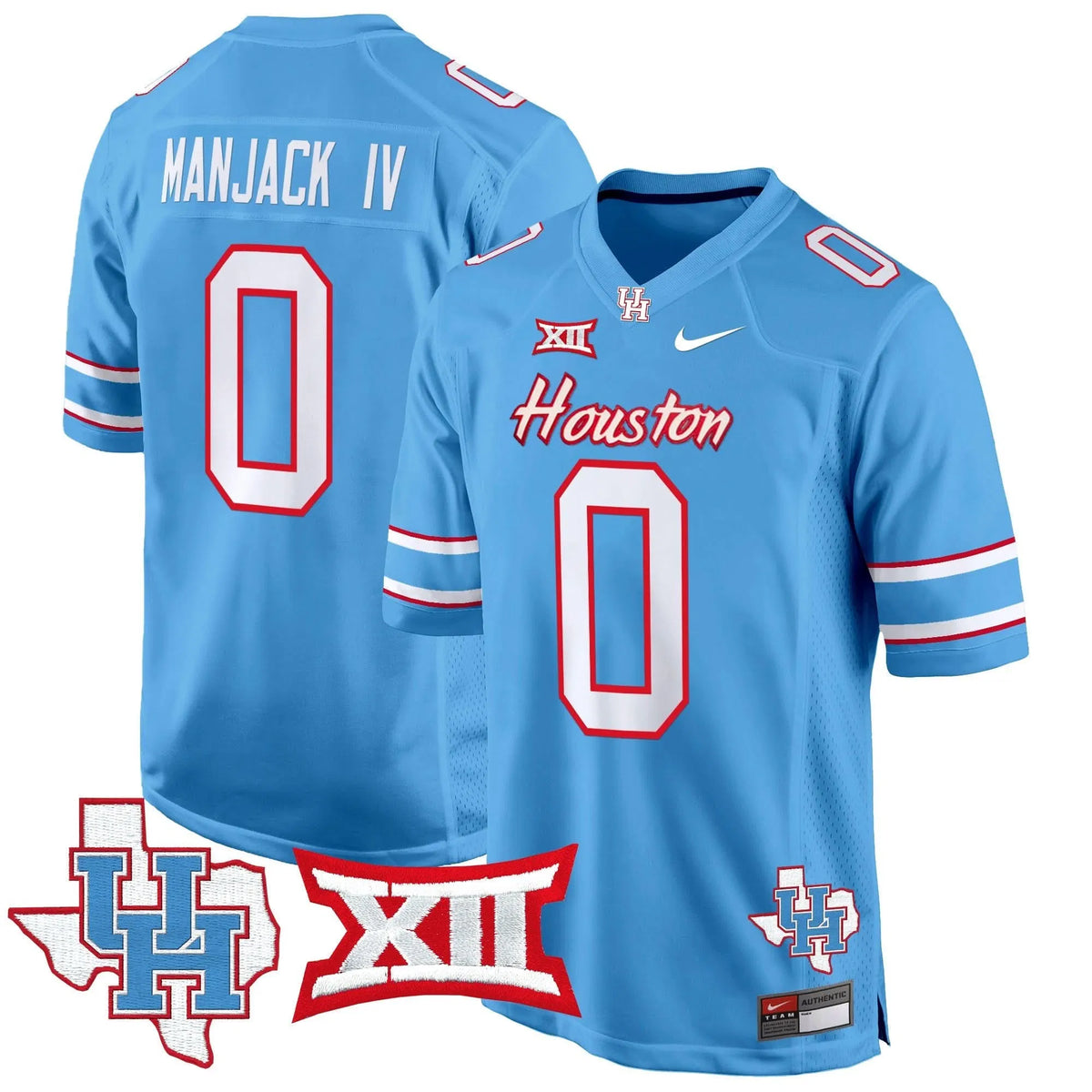 Personalized HOU 2026 Game Jersey - Blue / Manjack IV Stitched