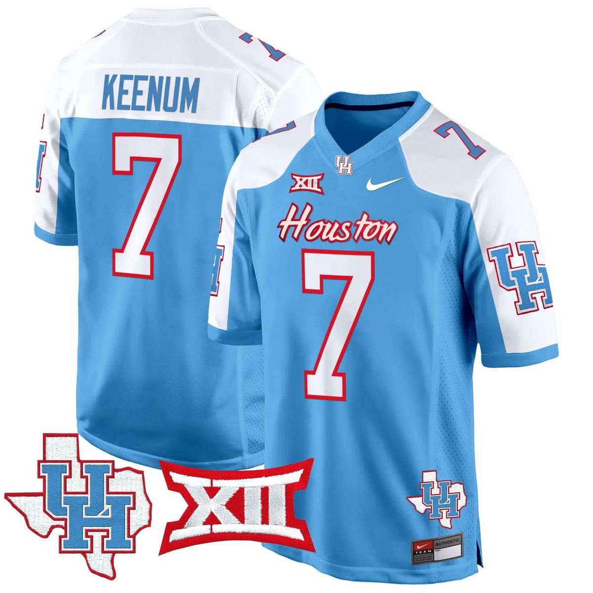 Personalized HOU 2026 Game Jersey - Blue Alternate / Case Keenum Stitched