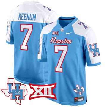 Personalized HOU 2026 Game Jersey - Blue Alternate / Case Keenum Stitched