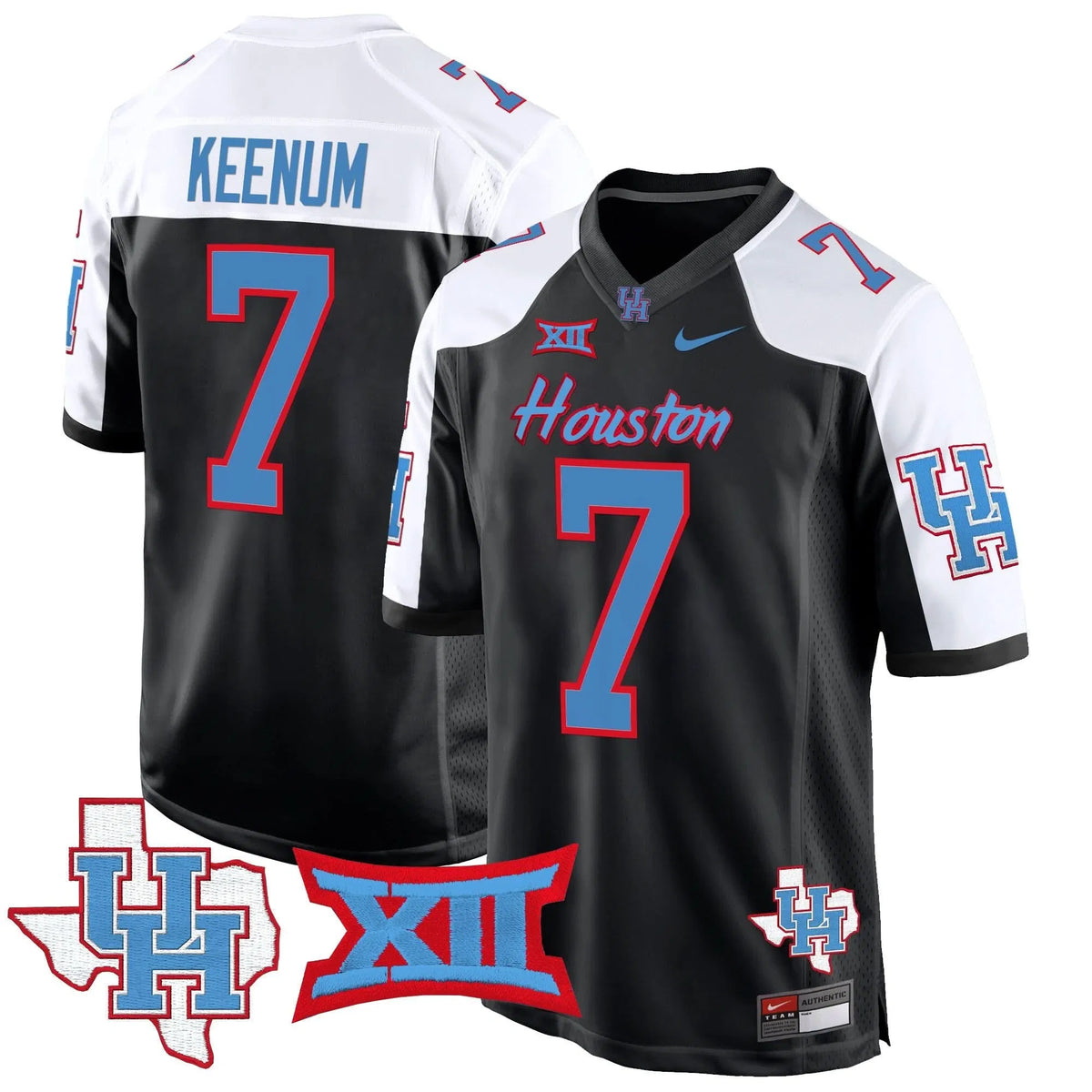 Personalized HOU 2026 Game Jersey - Black Alternate / Case Keenum Stitched