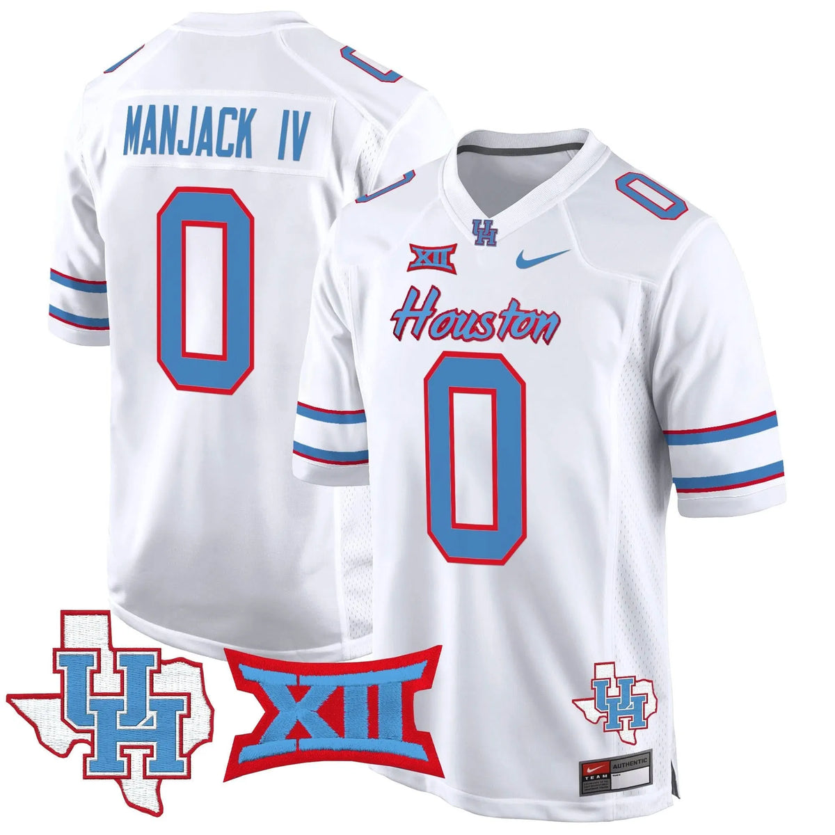 Personalized HOU 2026 Game Jersey - White / Manjack IV Stitched