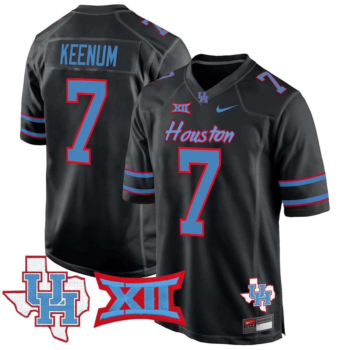 Personalized HOU 2026 Game Jersey - Black / Case Keenum Stitched
