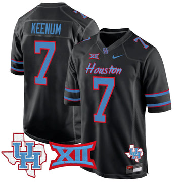 Personalized HOU 2026 Game Jersey - Black / Case Keenum Stitched
