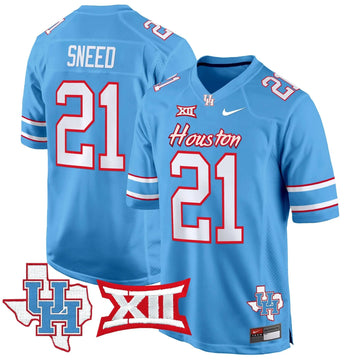 Personalized HOU 2026 Game Jersey - Blue / Stacy Sneed Stitched