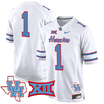 Personalized HOU 2026 Game Jersey - White / #1 Team Stitched