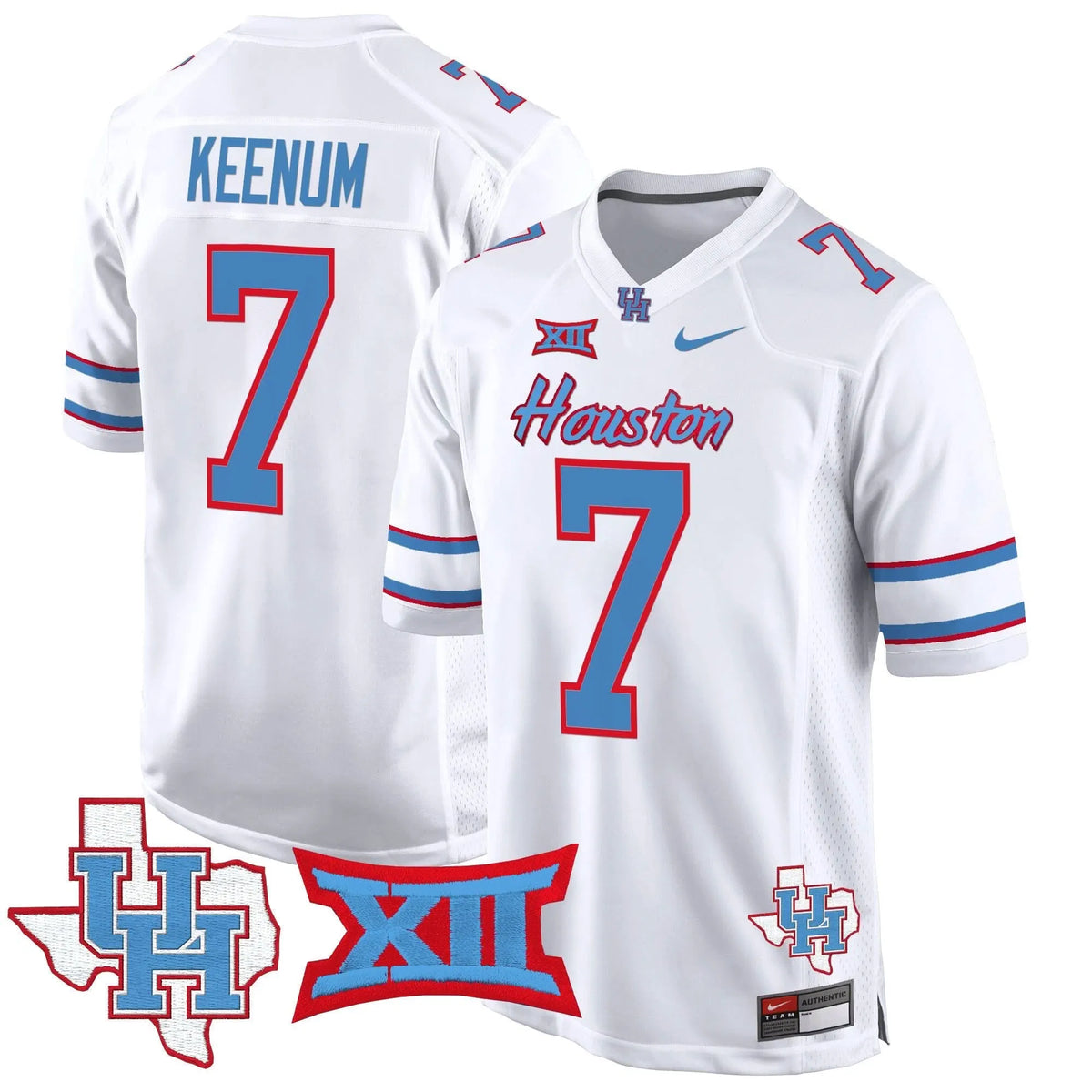 Personalized HOU 2026 Game Jersey - White / Case Keenum Stitched