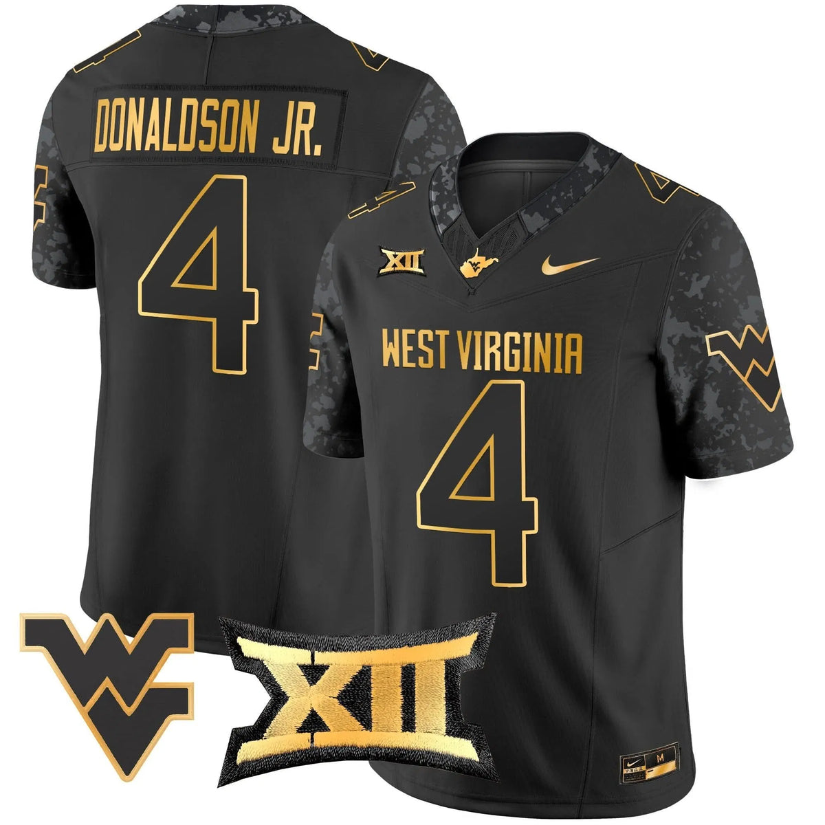 Personalized WVM 2026 Gold Vapor Limited Jersey - Black Gold / CJ Donaldson Jr. Stitched