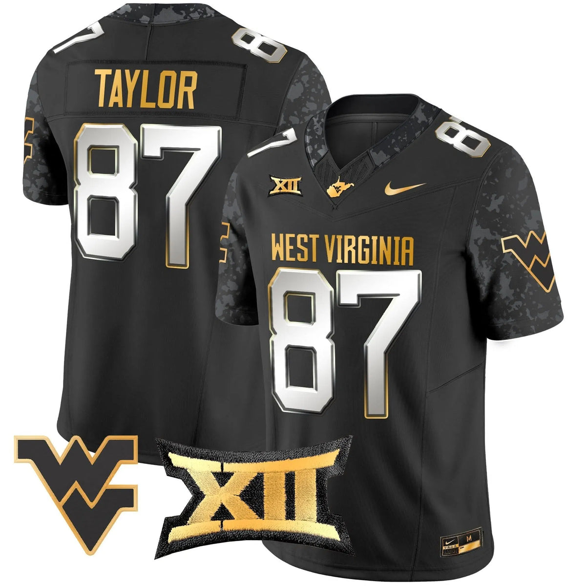 Personalized WVM 2026 Gold Vapor Limited Jersey - Black Limited / Kole Taylor Stitched
