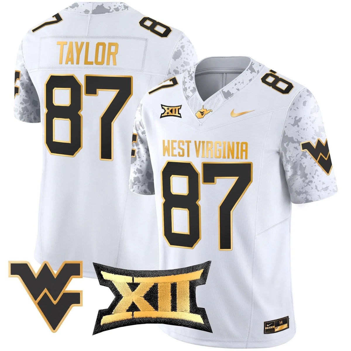Personalized WVM 2026 Gold Vapor Limited Jersey - White Gold / Kole Taylor Stitched