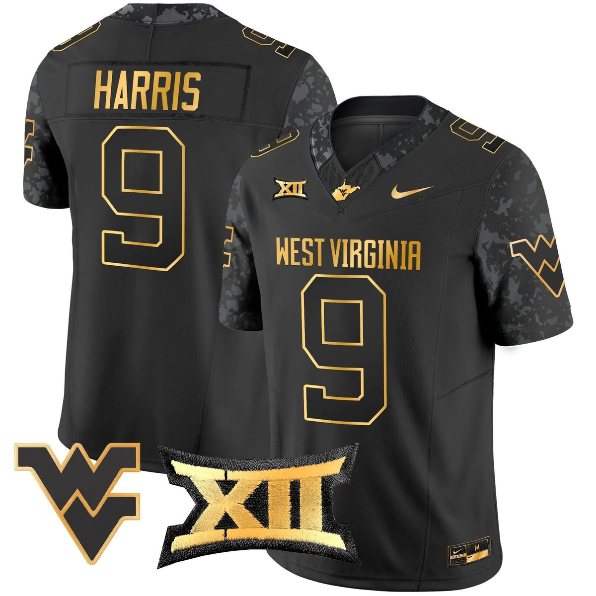 Personalized WVM 2026 Gold Vapor Limited Jersey - Black Gold / Major Harris Stitched
