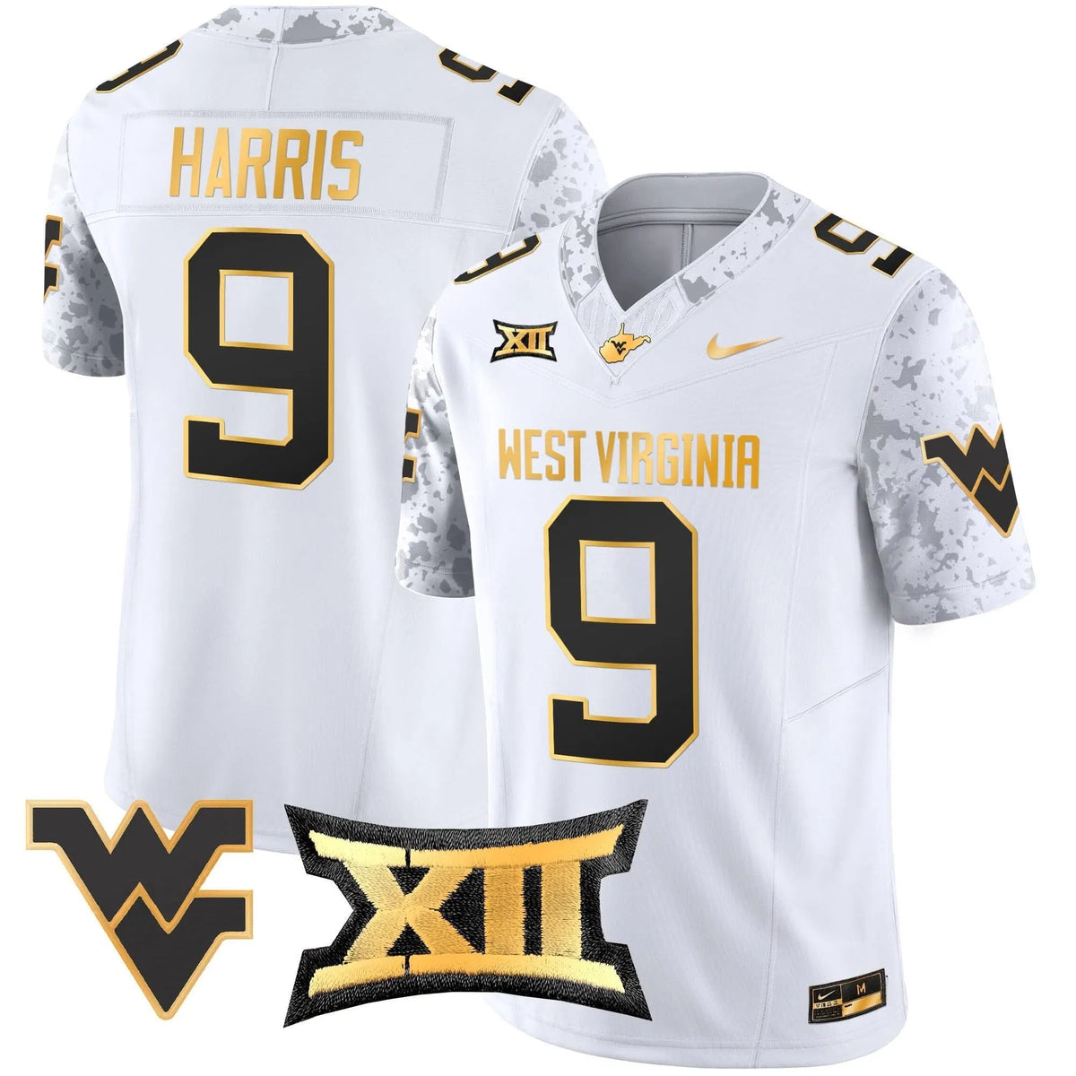 Personalized WVM 2026 Gold Vapor Limited Jersey - White Gold / Major Harris Stitched