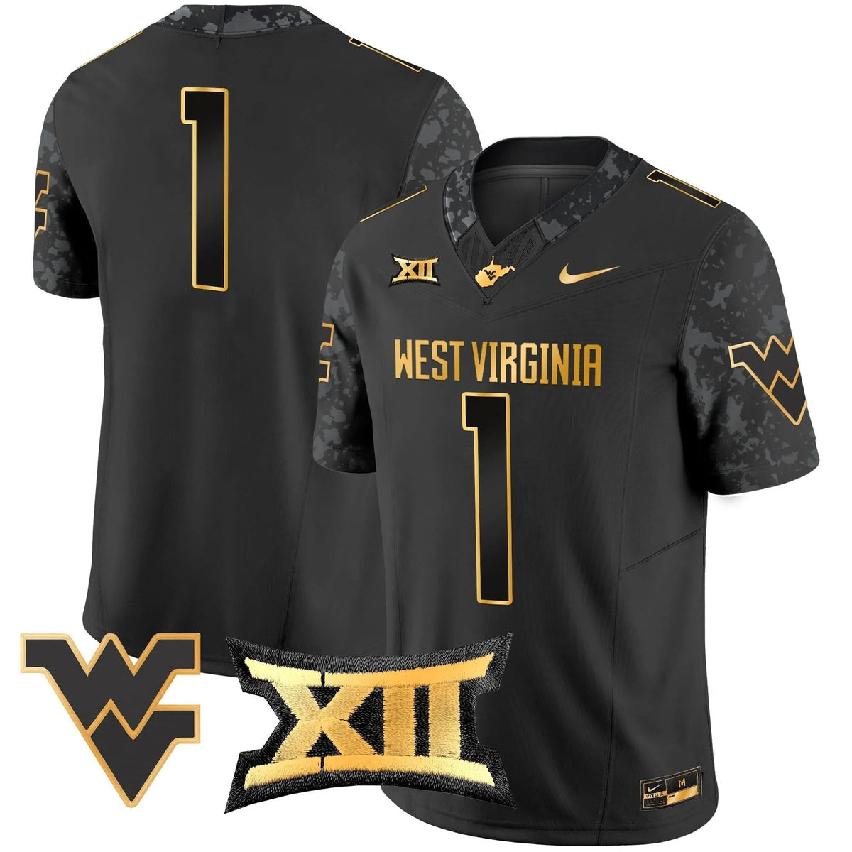 Personalized WVM 2026 Gold Vapor Limited Jersey - Black Gold / #1 Team Stitched