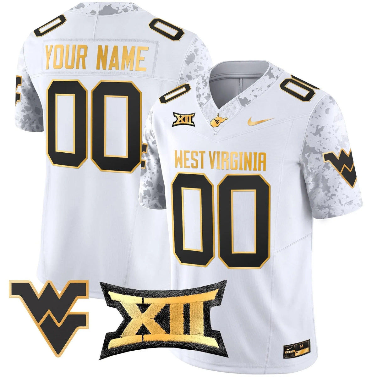 Personalized WVM 2026 Gold Vapor Limited Custom Jersey - White Gold Stitched