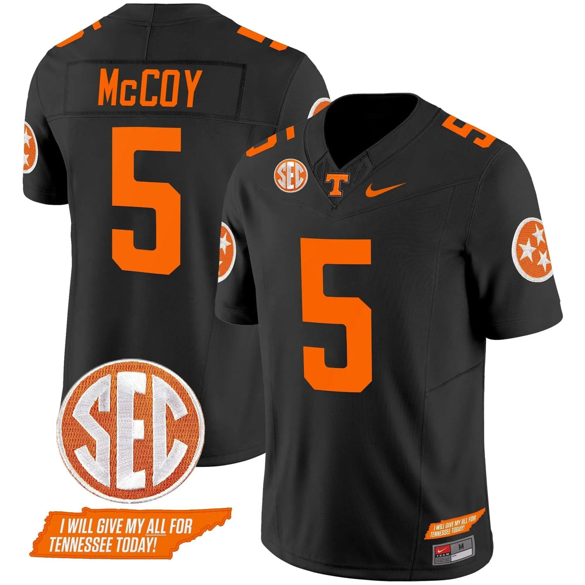 Personalized TV 2026 Vapor Limited Jersey V3 - Black / Bru McCoy Stitched