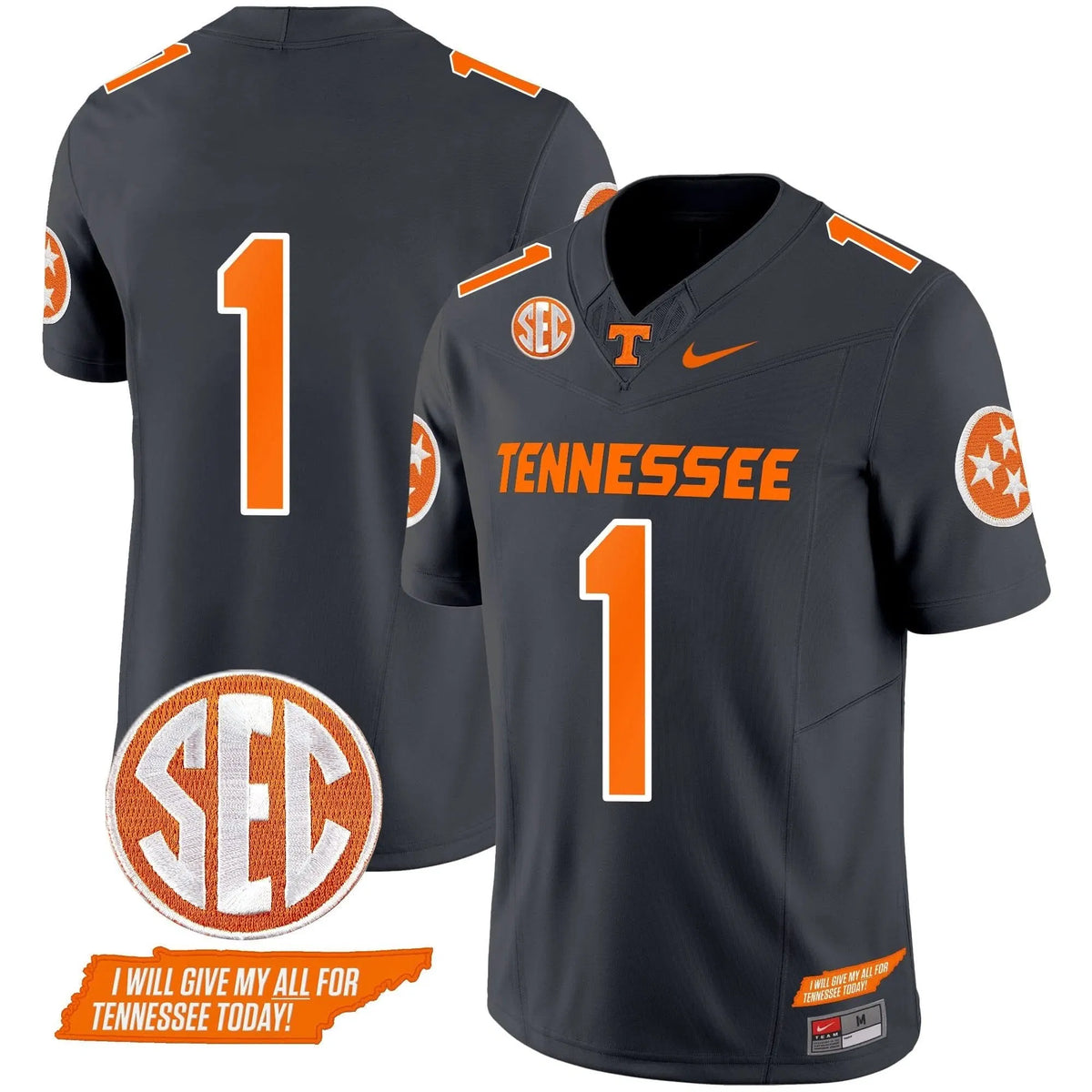 Personalized TV 2026 Vapor Limited Jersey V3 - Smokey Grey / #1 Team Stitched