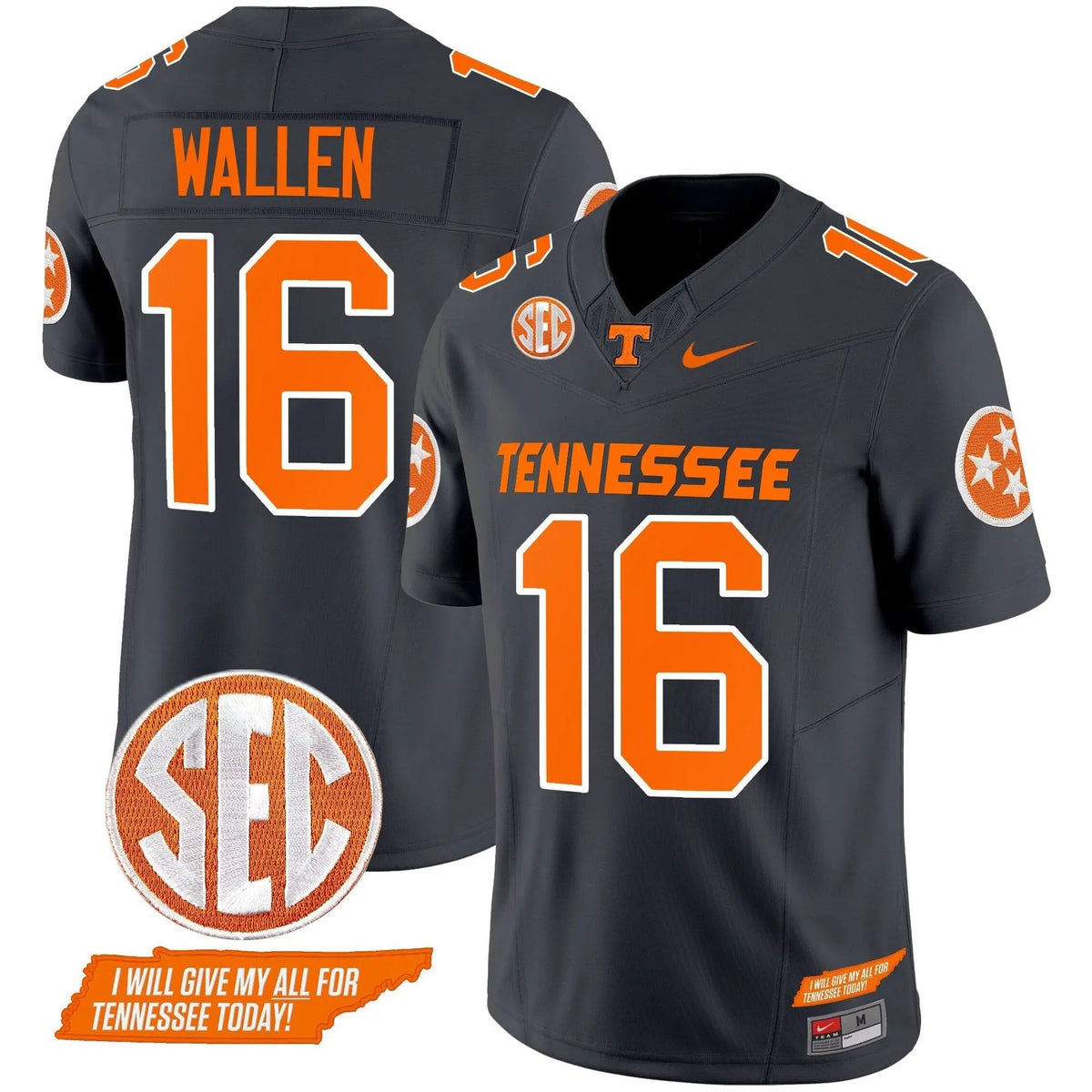 Personalized TV 2026 Vapor Limited Jersey V3 - Smokey Grey / Morgan Wallen Stitched