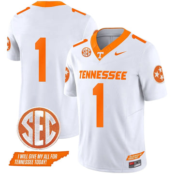 Personalized TV 2026 Vapor Limited Jersey V3 - White / #1 Team Stitched
