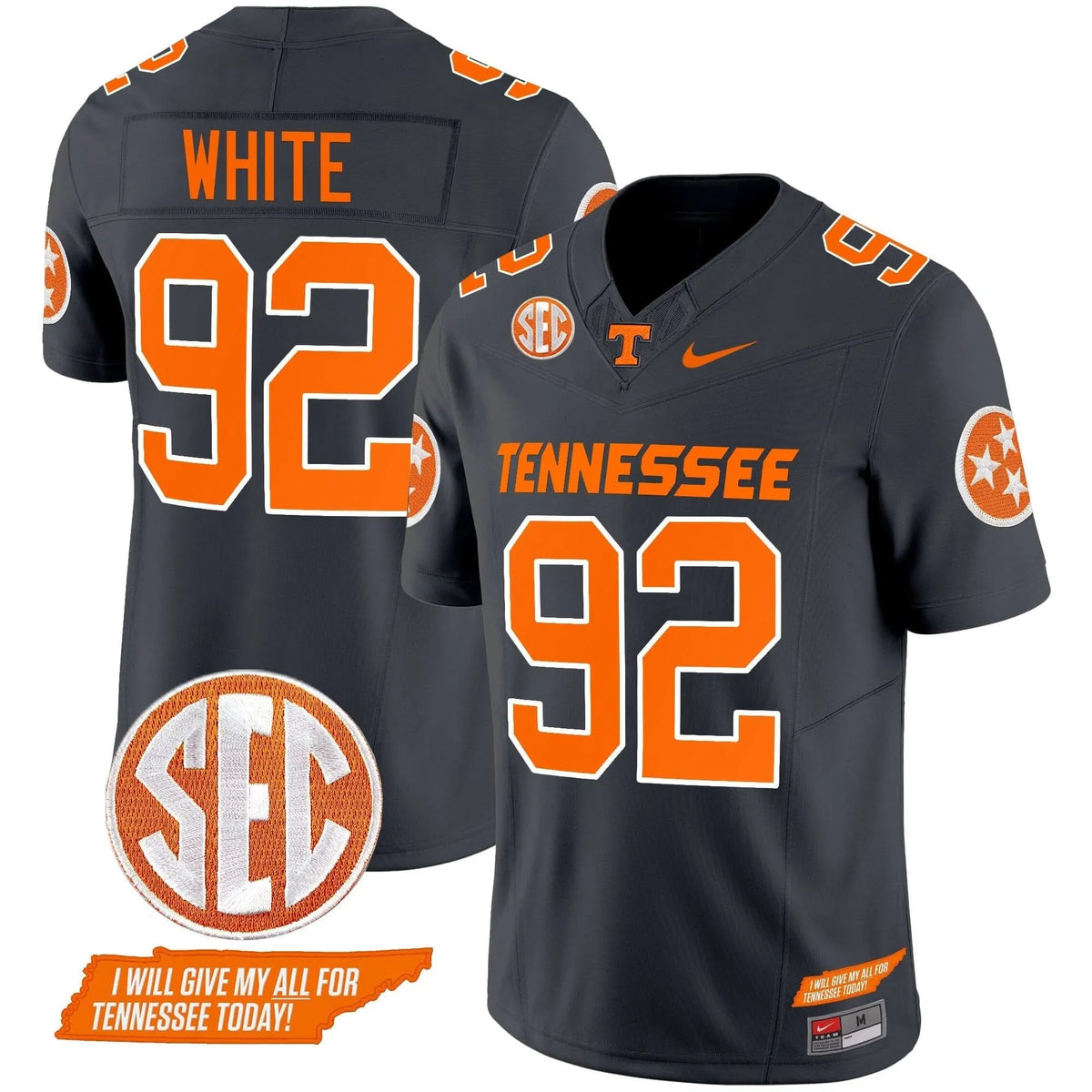 Personalized TV 2026 Vapor Limited Jersey V3 - Smokey Grey / Reggie White Stitched