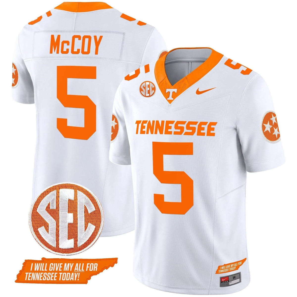 Personalized TV 2026 Vapor Limited Jersey V3 - White / Bru McCoy Stitched
