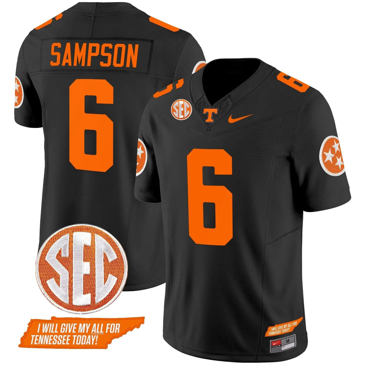 Personalized TV 2026 Vapor Limited Jersey V3 - Black / Dylan Sampson Stitched