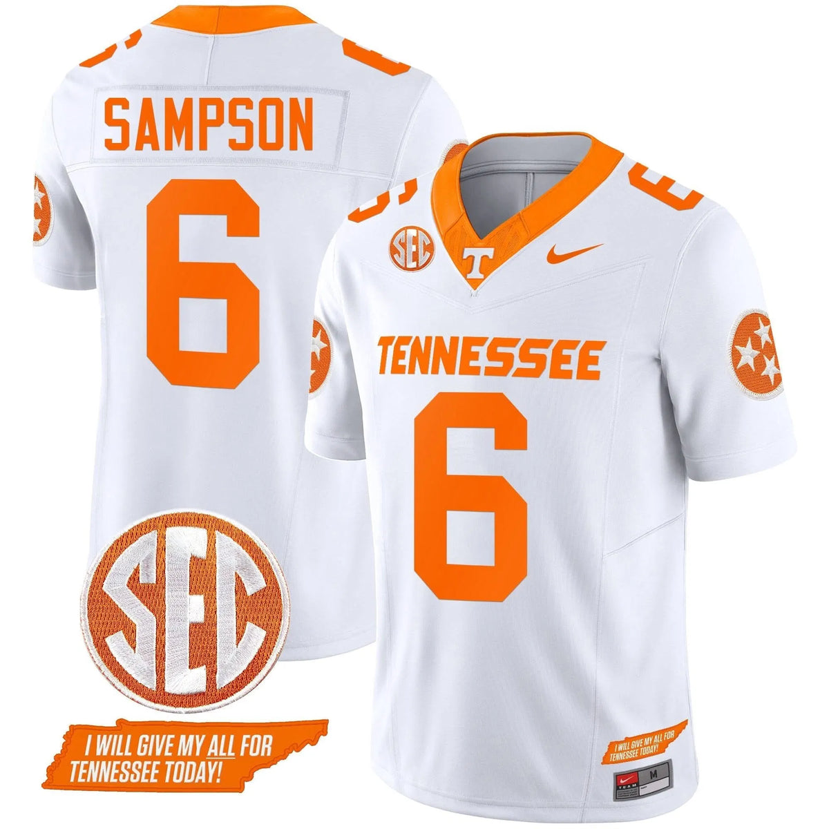 Personalized TV 2026 Vapor Limited Jersey V3 - White / Dylan Sampson Stitched