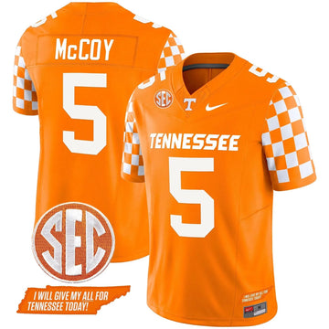 Personalized TV 2026 Checkerboard Vapor Limited Jersey V2 - Orange / Bru McCoy Stitched