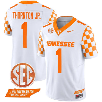 Personalized TV 2026 Checkerboard Vapor Limited Jersey V2 - White / Thornton Jr. Stitched