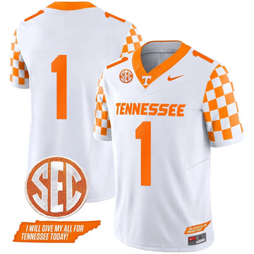 Personalized TV 2026 Checkerboard Vapor Limited Jersey V2 - White / #1 Team Stitched