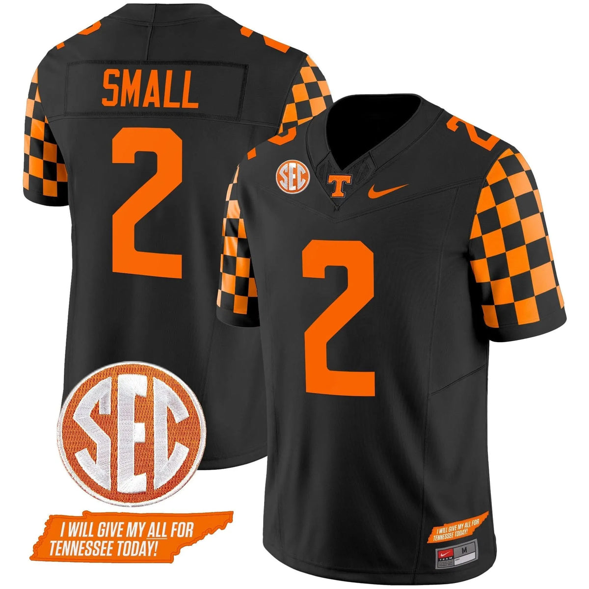 Personalized TV 2026 Checkerboard Vapor Limited Jersey V2 - Black / Jabari Small Stitched