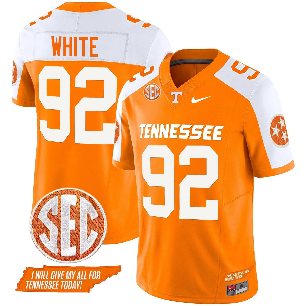 Personalized TV 2026 Checkerboard Vapor Limited Jersey V2 - Orange Alternate / Reggie White Stitched
