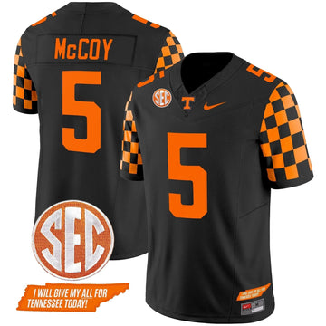 Personalized TV 2026 Checkerboard Vapor Limited Jersey V2 - Black / Bru McCoy Stitched