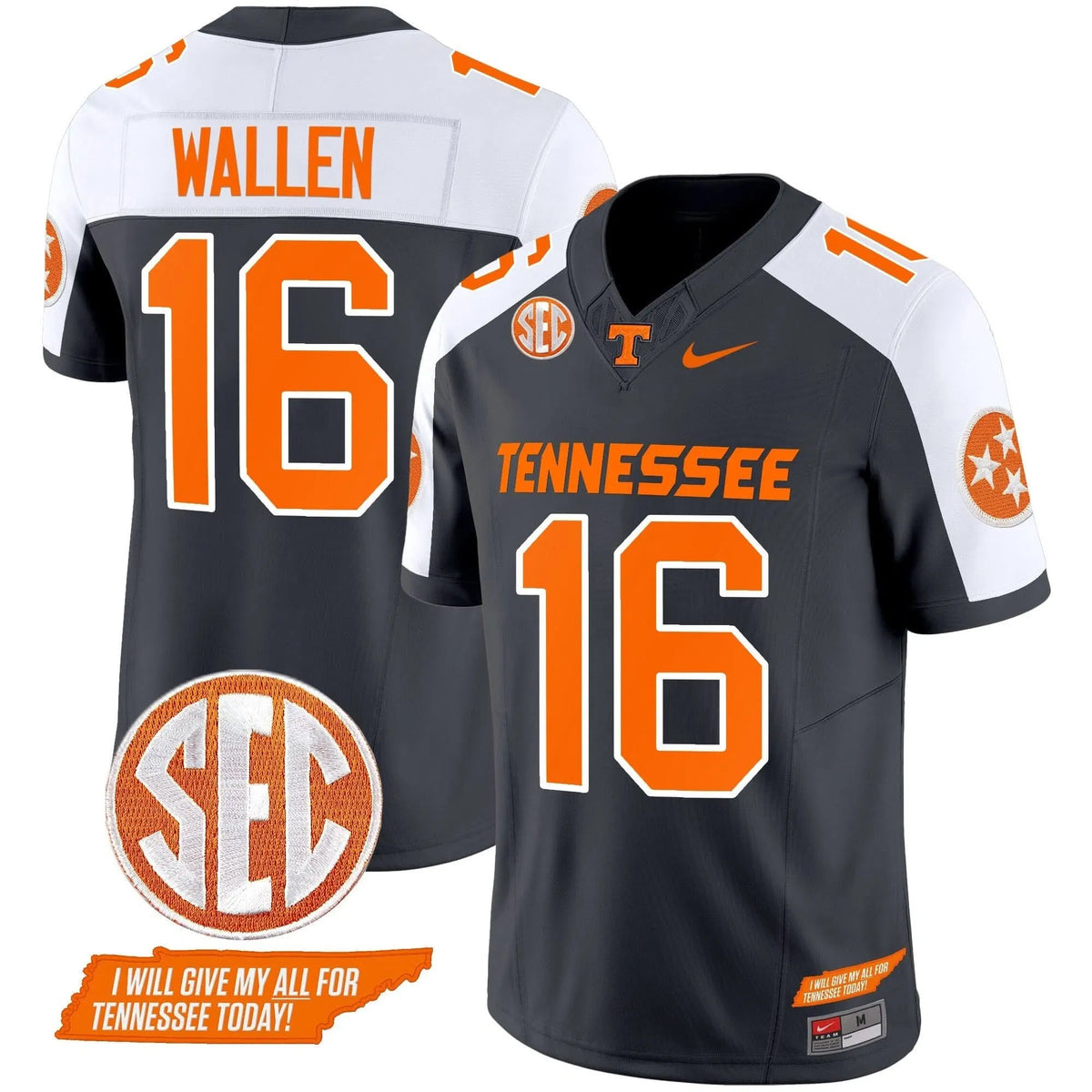 Personalized TV 2026 Checkerboard Vapor Limited Jersey V2 - Grey Alternate / Morgan Wallen Stitched