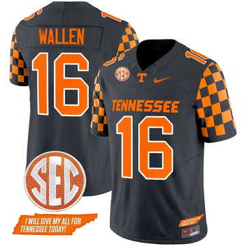 Personalized TV 2026 Checkerboard Vapor Limited Jersey V2 - Smokey Grey / Morgan Wallen Stitched