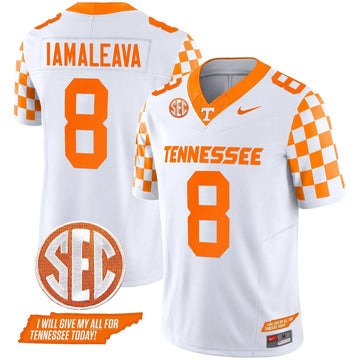 Personalized TV 2026 Checkerboard Vapor Limited Jersey V2 - White / Nico Iamaleava Stitched