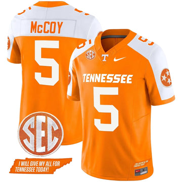 Personalized TV 2026 Checkerboard Vapor Limited Jersey V2 - Orange Alternate / Bru McCoy Stitched