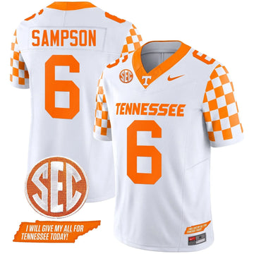 Personalized TV 2026 Checkerboard Vapor Limited Jersey V2 - White / Dylan Sampson Stitched