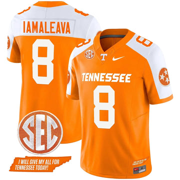 Personalized TV 2026 Checkerboard Vapor Limited Jersey V2 - Orange Alternate / Nico Iamaleava Stitched
