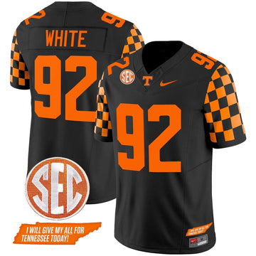 Personalized TV 2026 Checkerboard Vapor Limited Jersey V2 - Black / Reggie White Stitched