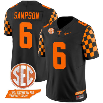 Personalized TV 2026 Checkerboard Vapor Limited Jersey V2 - Black / Dylan Sampson Stitched