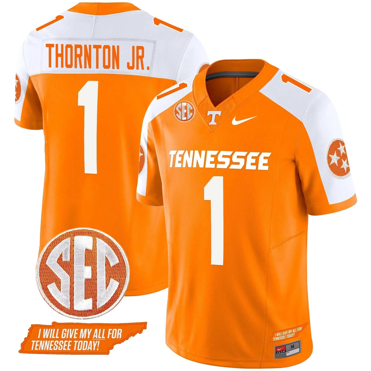 Personalized TV 2026 Checkerboard Vapor Limited Jersey V2 - Orange Alternate / Thornton Jr. Stitched
