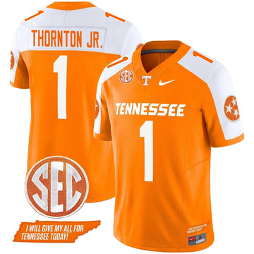 Personalized TV 2026 Checkerboard Vapor Limited Jersey V2 - Orange Alternate / Thornton Jr. Stitched