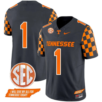 Personalized TV 2026 Checkerboard Vapor Limited Jersey V2 - Smokey Grey / #1 Team Stitched