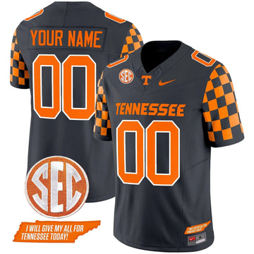 Personalized TV 2026 Checkerboard Vapor Limited Custom Jersey V2 - Smokey Grey Stitched