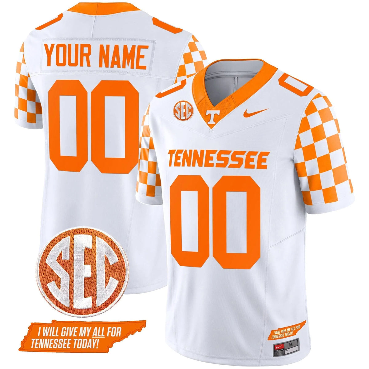 Personalized TV 2026 Checkerboard Vapor Limited Custom Jersey V2 - White Stitched