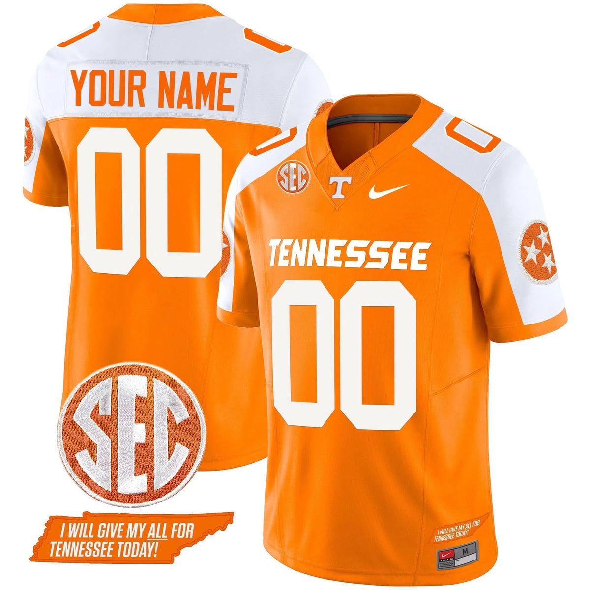 Personalized TV 2026 Checkerboard Vapor Limited Custom Jersey V2 - Orange Alternate Stitched